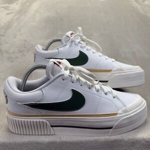 Nike Shoes Women's 10 Blazer Low Platform Sneakers White Green Casual Lifestyle